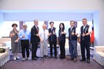 外交部台灣日本關係協會總領事陳忠正偕同九州日台經濟文化交流會長工藤徹等貴賓與林育鴻副秘書長合影