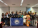 令狐副市長代表市長偕市府同仁歡迎朝陽科技大學國際學生團。